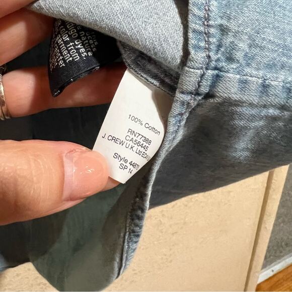 J. Crew chambray blue button up shirt 4 - Picture 6 of 7